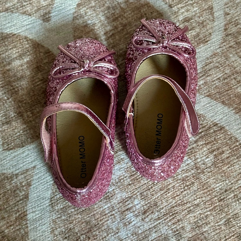 Pink Glitter Kids Shoes